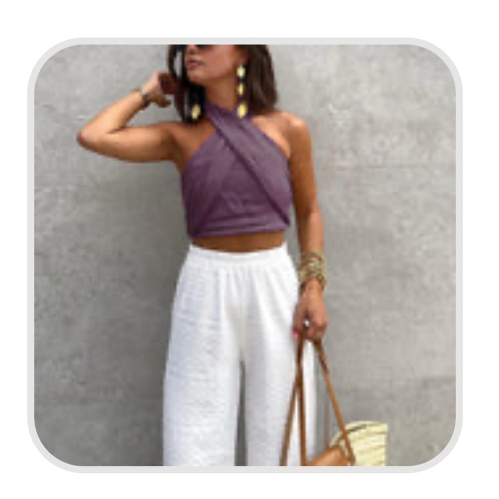 Purple Halter Top - NEW WITH TAGS